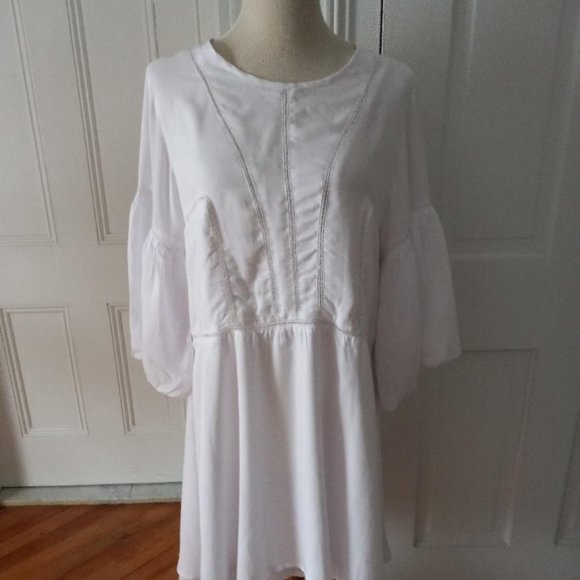 AURA THE LABEL PAMPELONE WHITE PAOLITA DRESS L - Picture 13 of 14